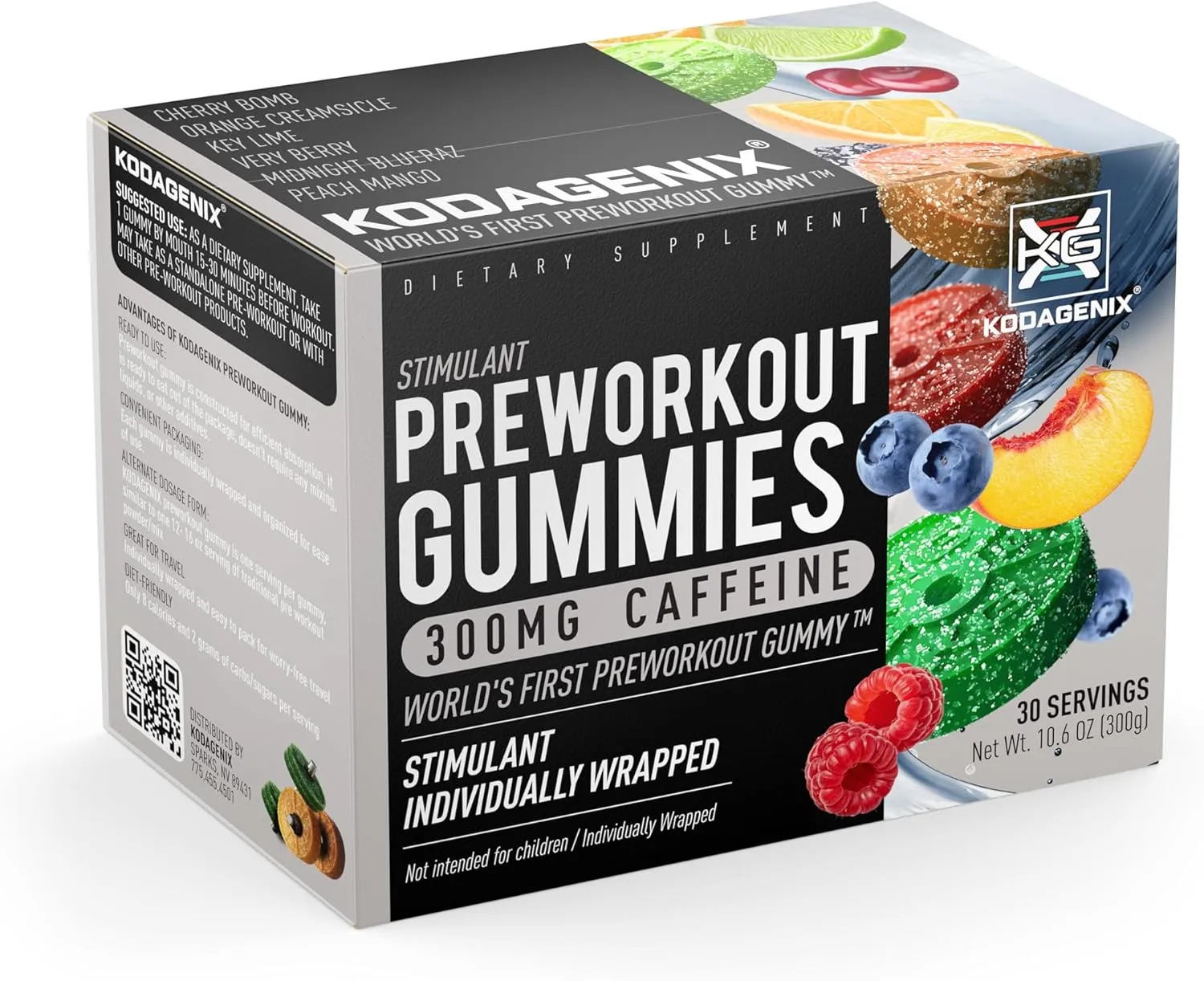 Pre Workout Gummies for Men and Women with Caffeine, L-Citrulline and Beta Alanine - World's First Preworkout Gummy™ - High Stim Preworkout for Men and Women - USA-Made - 30 Servings