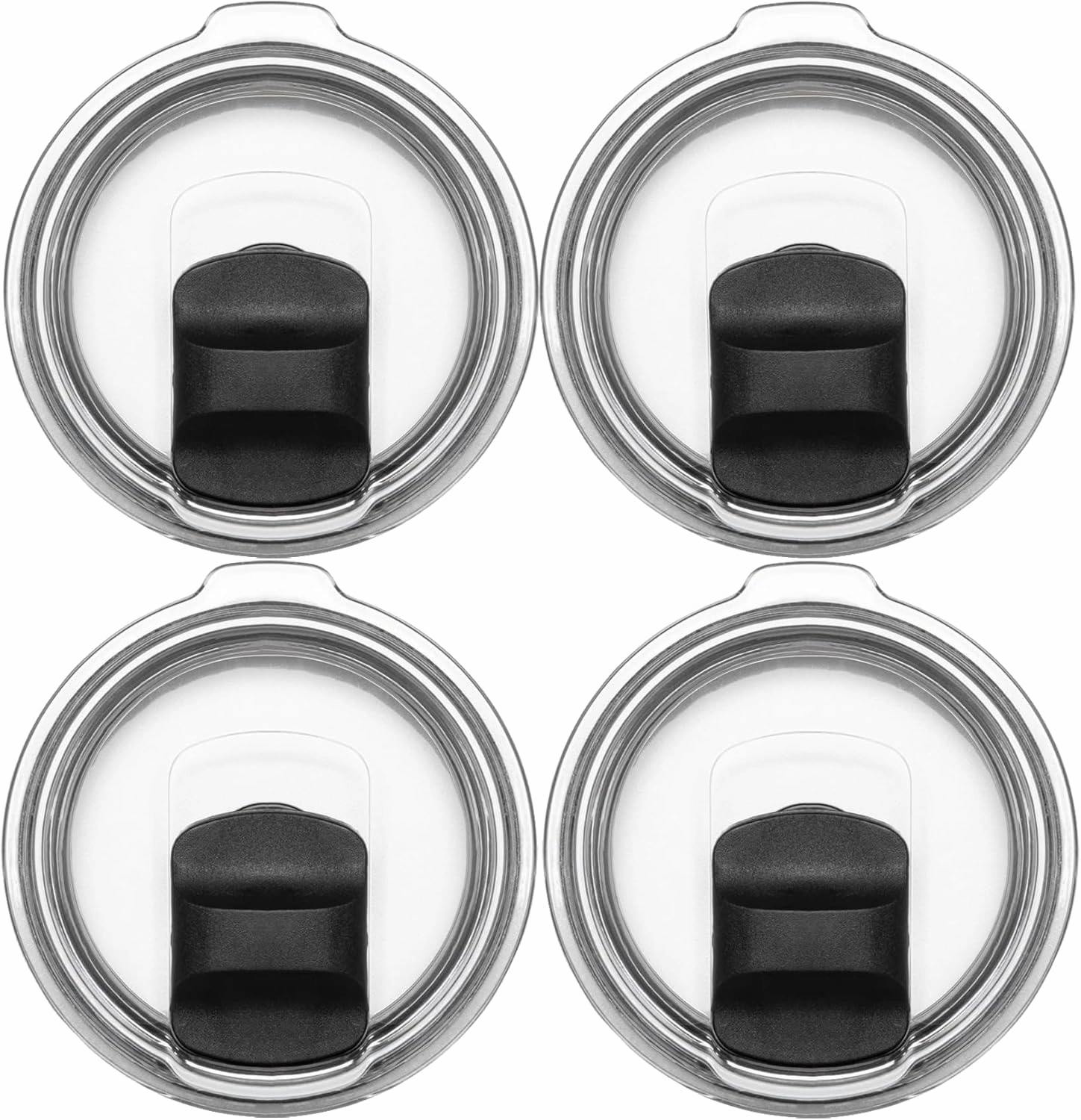 Premium 4 Pack 20 oz Tumbler Lid, Replacement Lids Compatible for YETI 20 oz Tumbler, 10/24 oz Mug and 10 oz Lowball, Spill Proof Cup Lids Covers with Magnetic Slider Switch, BPA Free