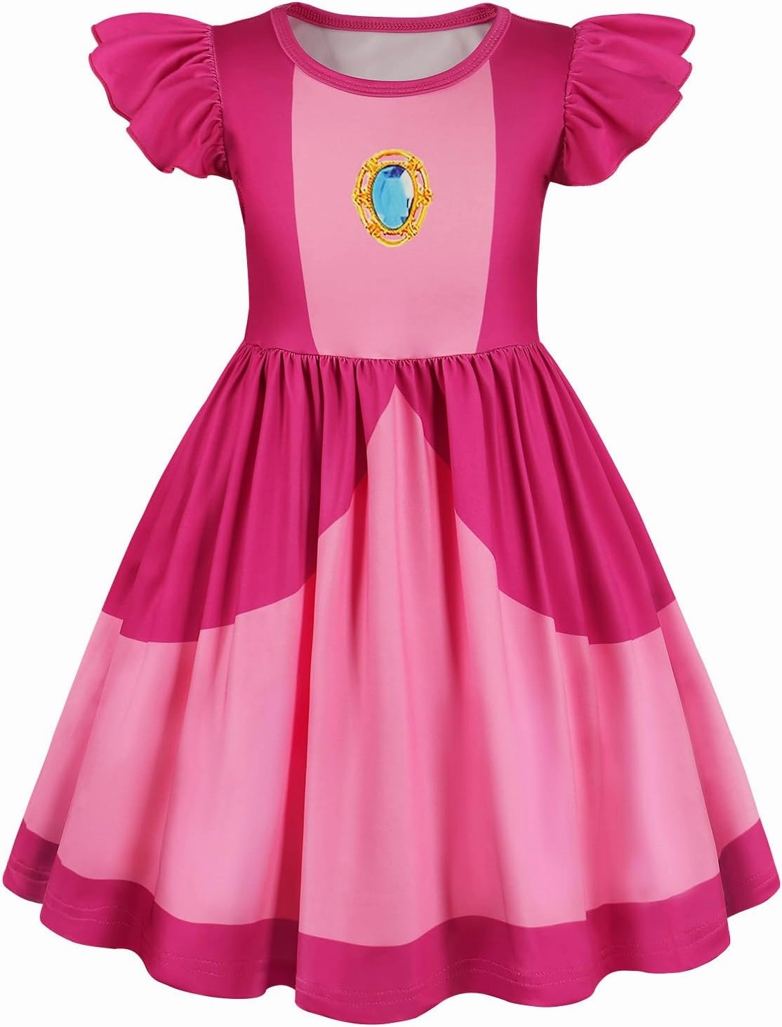 Princess Peach Rosalina Daisy Costume Dress for Girls Halloween Cosplay Fancy Dresses Birthday Party 3-12 Years