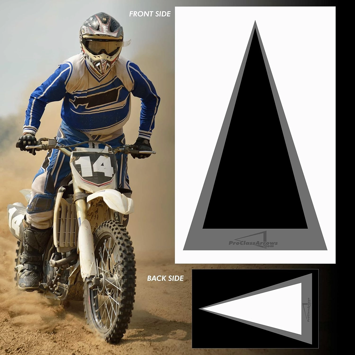 Pro Class Arrows Race Course Trail Marker; 150 Pack; 8"x5"