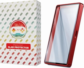PSA & CGC Slab Protector Display Case, Metallic Magnet Closures, High Gloss Finish, Stackable, Fits PSA & CGC Graded Cards w/ Ray Protection (RED)