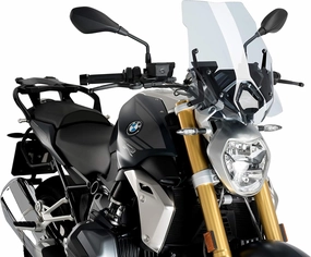 Puig Windshield Touring   Support for Model with OEM FLYSCREEN BMW R1250R 19-20 C/Clear