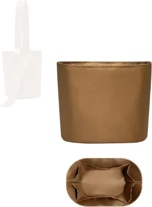 Purse Organizer Insert, Mini Drawstring Inner Liner Bag Organizer Insert Fit for Loewe Pebble Bucket Small Inside Bag In Bag Storage Organizer Insert (Style-01, Mini)