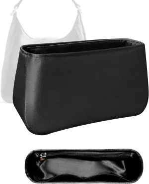 Purse Organizer Insert, Silk Satin Inside Bag Organizer Insert Fit for Balenciaga BB Soft Hobo Bag Small Inner Makeup Storage Bag Organizer Insert (Style-02, Medium)