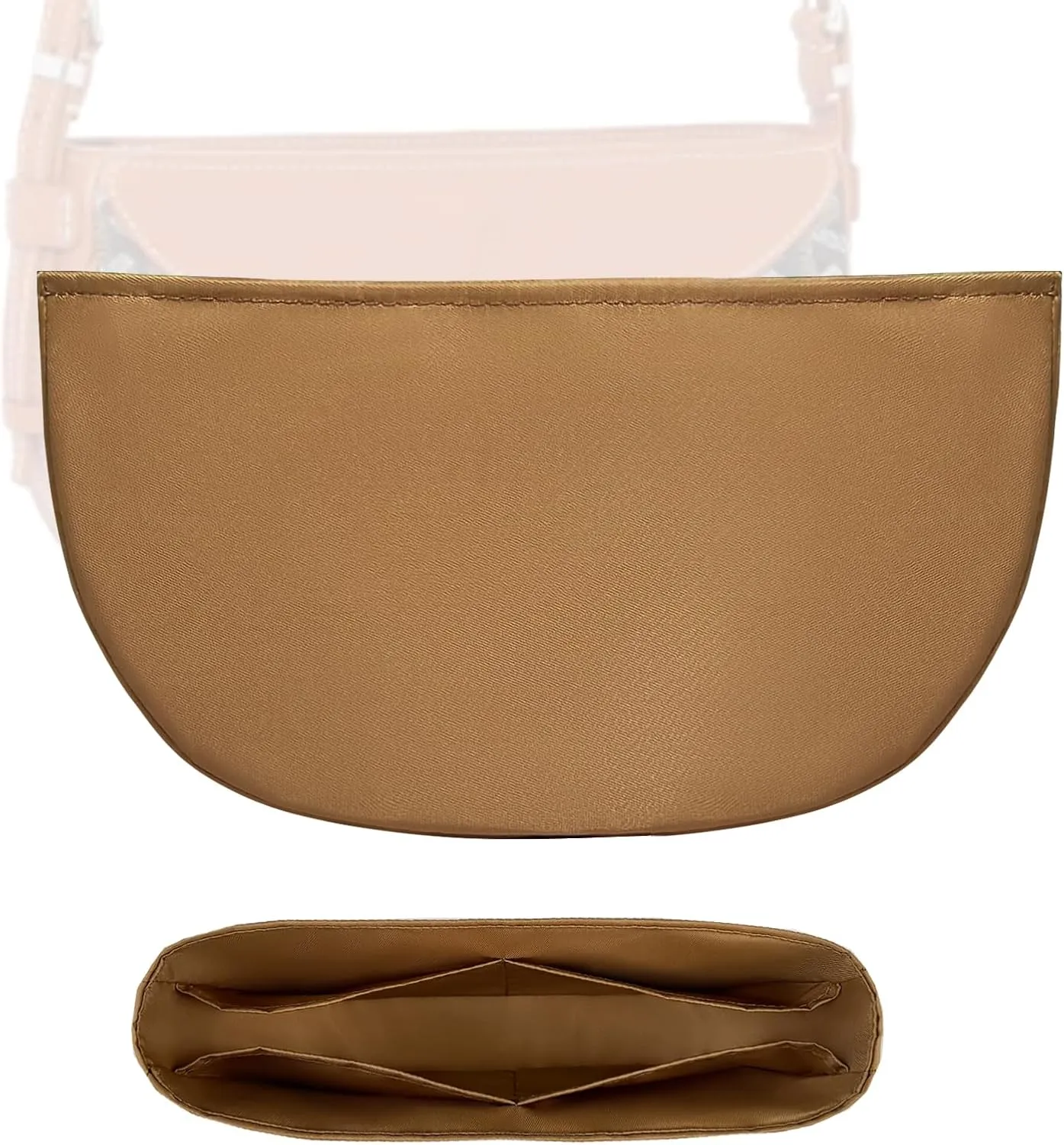 Purse Organizer Insert, Slim Inside Half Moon Bag Organizer Insert Fit for Hirondelle Handbag Inner Liner Bag Organizer Multiple Pockets
