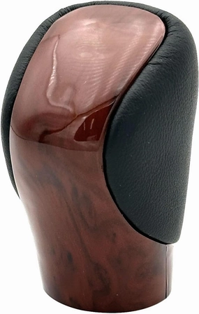 Pursuestar Black Leather Brown Peach Wood Gear Lever Shift Knob Shifter for Lexus ES GS GX is NX RC RX 200t 300 350 3450h 450hL 350L IS250