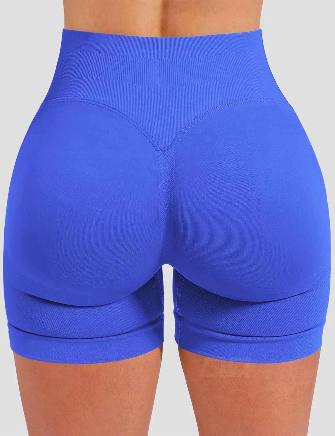QOQ Women Workout Shorts 4.5" Scrunch Booty Gym Shorts Seamless Butt Lifting Impact Yoga Shorts