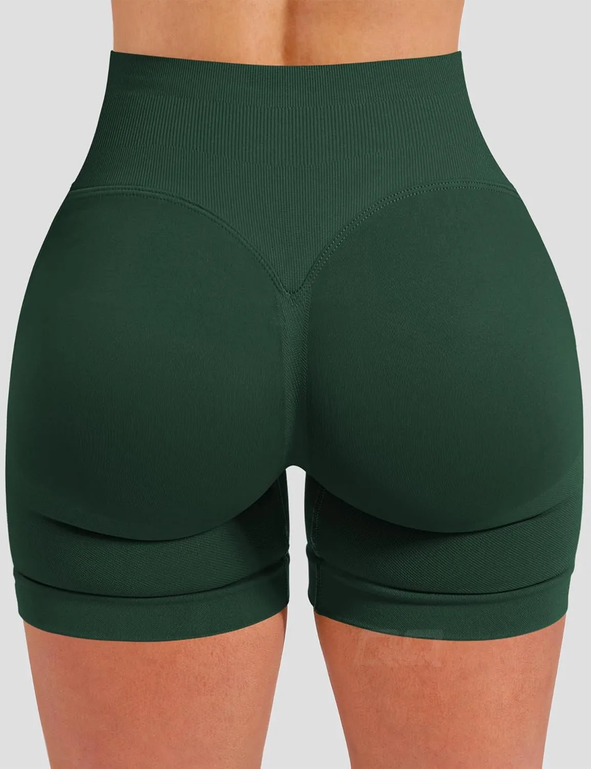QOQ Women Workout Shorts 4.5" Scrunch Booty Gym Shorts Seamless Butt Lifting Impact Yoga Shorts