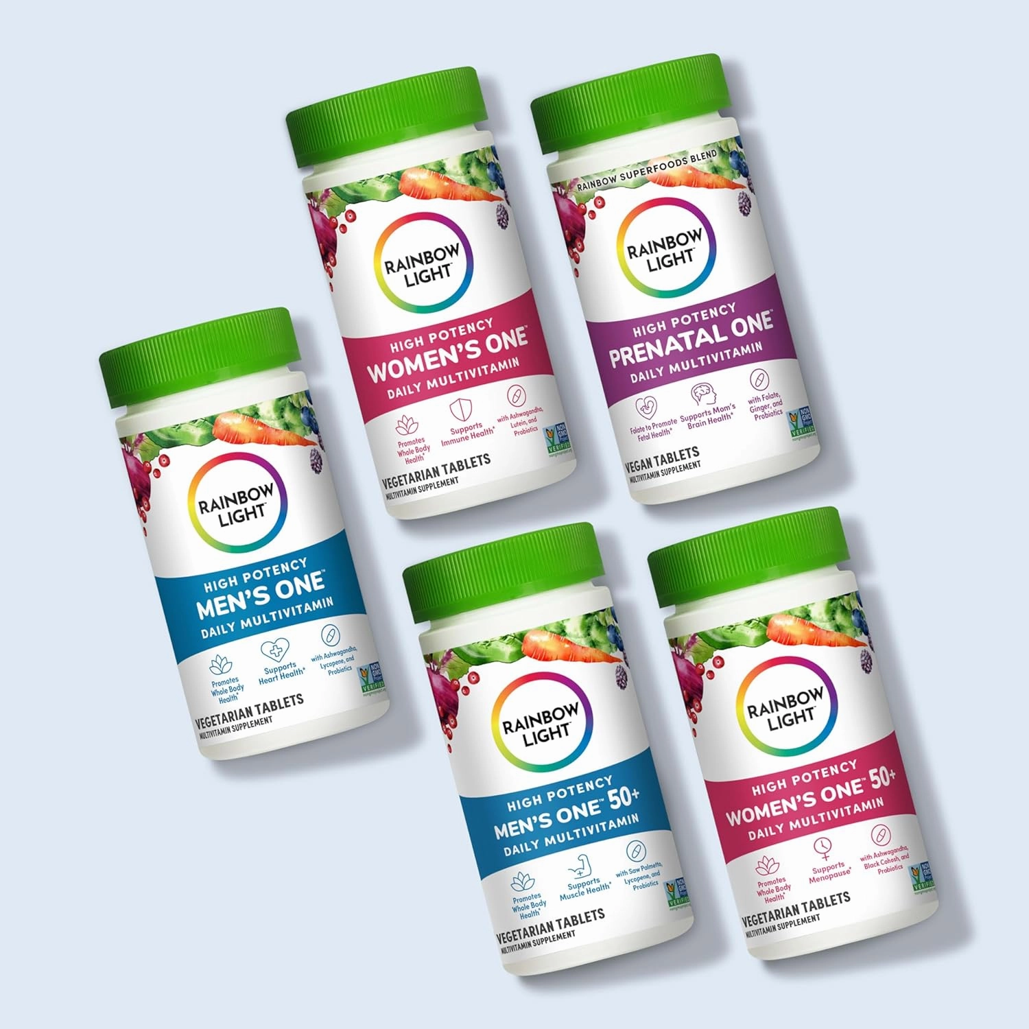 Rainbow Light Mens One High Potency Daily Multivitamin, Vegetarian, 150 ct., Package May Vary