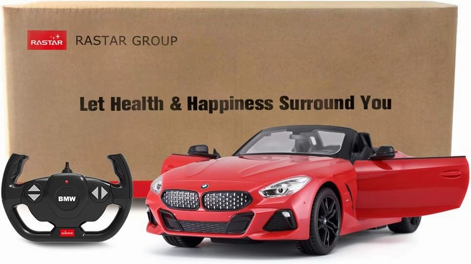 RASTAR BMW RC Car, 1/14 Scale BMW Z4 Roadster New Version Remote Control Car, Convertible Toy Car – Red / 2.4Ghz