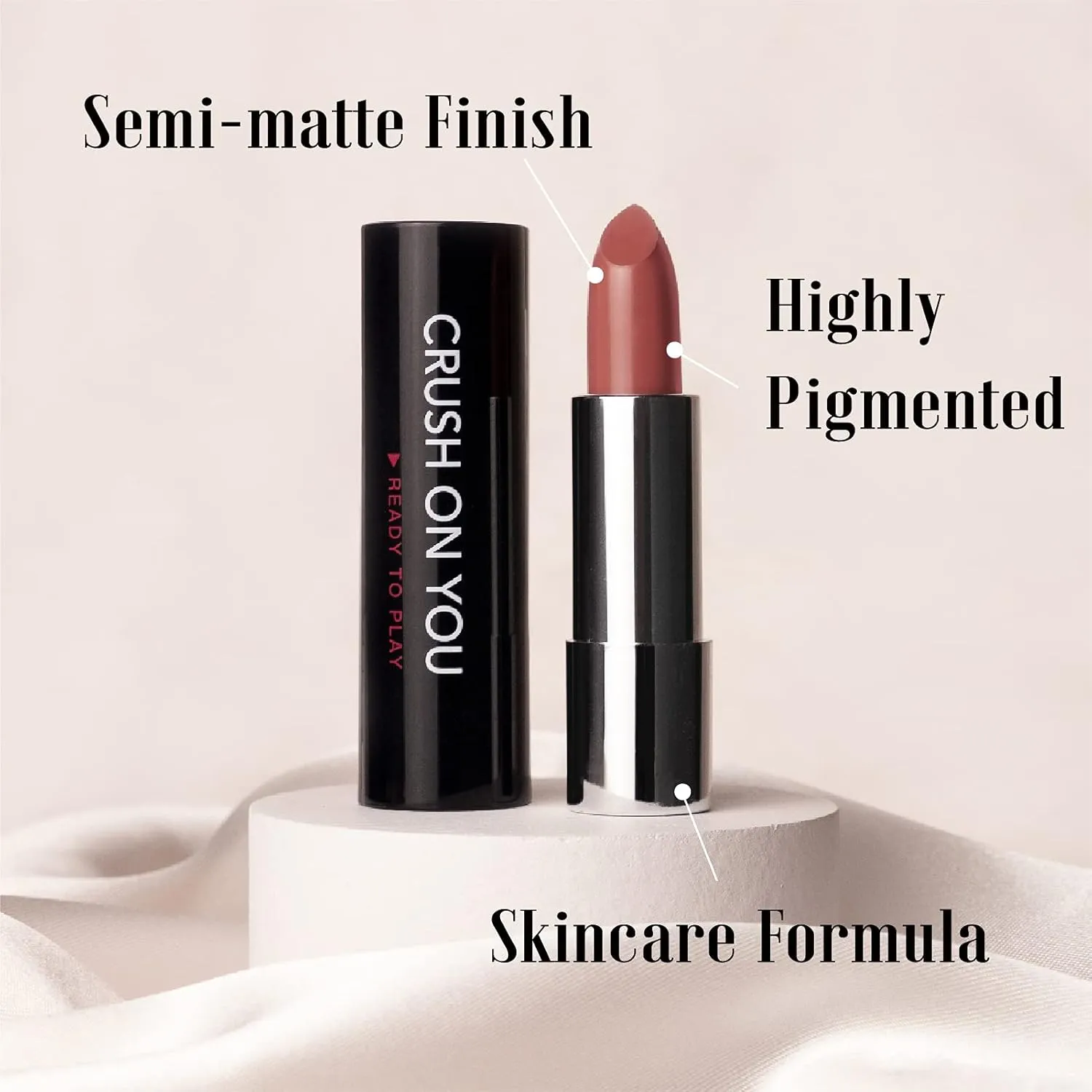 READY TO SHINE Matte Lipstick, Burnt Sienna with a Rosy Orange Twist Lip Color -CRUSH ON YOU (302-Close to You) XOXO Edition