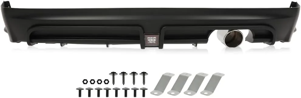 Rear Bumper Spoiler   LED 3RD Brake Light   Muffler Tip Compatible with Honda Civic 4 Door only 2006-2011 Mug RR Style Air Dam Chin Diffuser Mugen Rear Bumper Lip