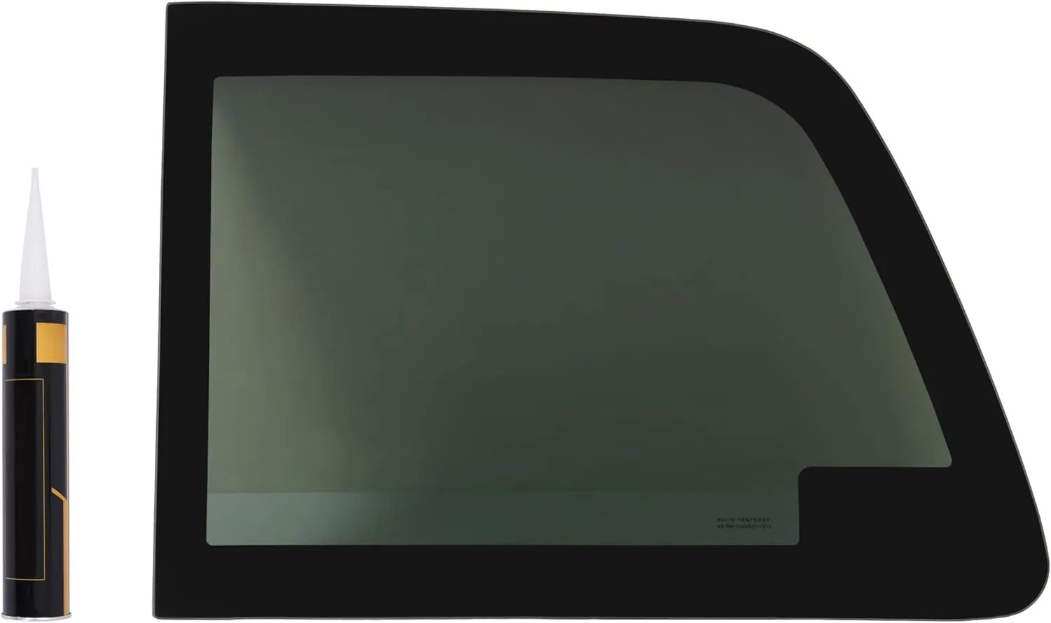 Rear Door Window Compatible with 2008-2016 Ford F250 F350 Manual and Power Slider Window Side Sliding Door Glass Dark Tinted Tempered Glass Right Passenger Side