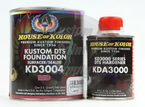 Red Epoxy Primer Kit, 1 Quart with 1/2 Pint Activator House of Kolor