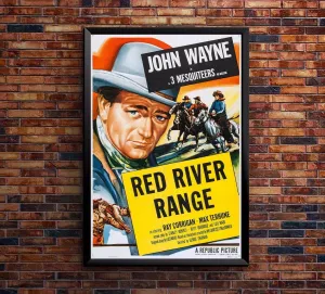Red River Range - 1938 - Movie Poster-24 x 36 Inches (Black - Framed)