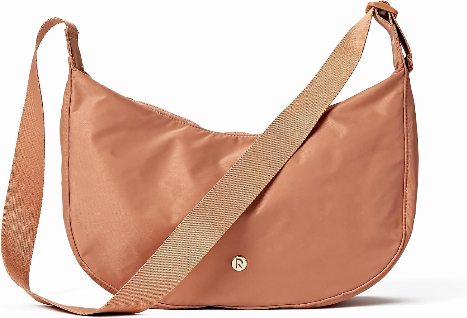 Red by Kiss Cross Body Bag, Durable Water-Resistant Fabric, Lightweight Daily Bag, Adjustable Straps & Inner Pocket (Large, Peach Brown)