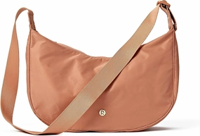Red by Kiss Cross Body Bag, Durable Water-Resistant Fabric, Lightweight Daily Bag, Adjustable Straps & Inner Pocket (Large, Peach Brown)