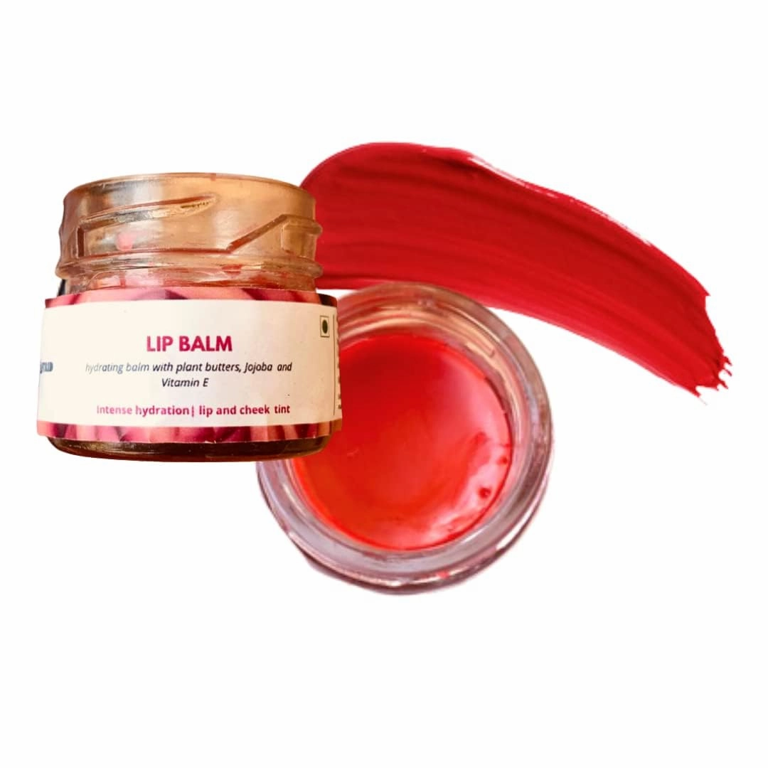 red matte lip Tint, Lip balm, Natural lip tint, Vegan, hydrates and reduces darkness of lips, all skin types, No Parabens and sulphate