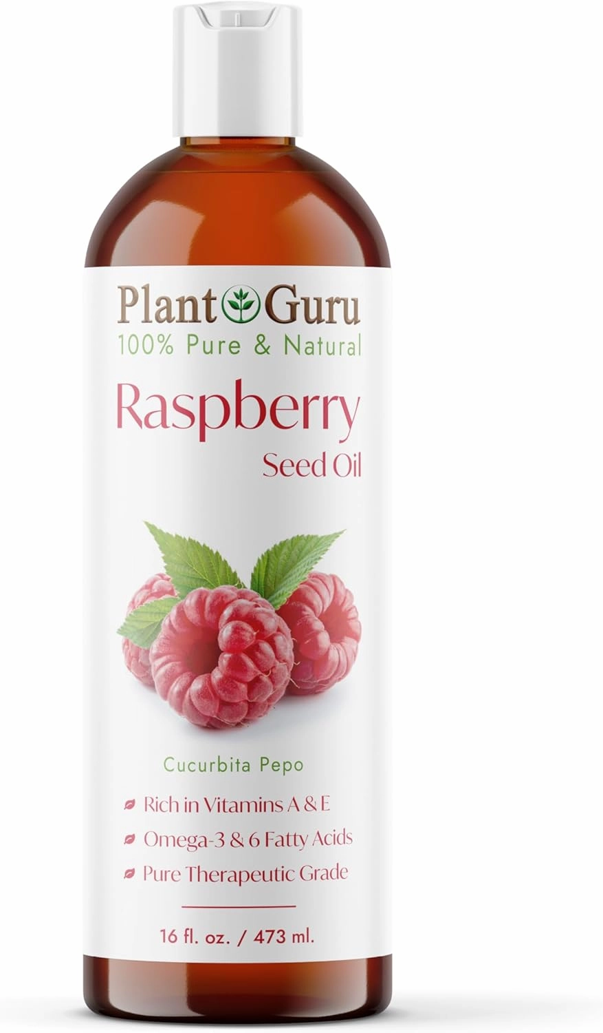 Red Raspberry Seed Oil 16 fl. oz. Cold Pressed Unrefined 100% Pure & Natural Carrier – Ideal for Skin, Face, Body, and Hair Moisturizer. Great for DIY Soap, Creams, Lotions, and Lip Balms.