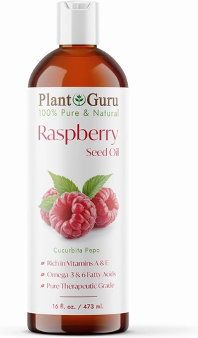 Red Raspberry Seed Oil 16 fl. oz. Cold Pressed Unrefined 100% Pure & Natural Carrier – Ideal for Skin, Face, Body, and Hair Moisturizer. Great for DIY Soap, Creams, Lotions, and Lip Balms.