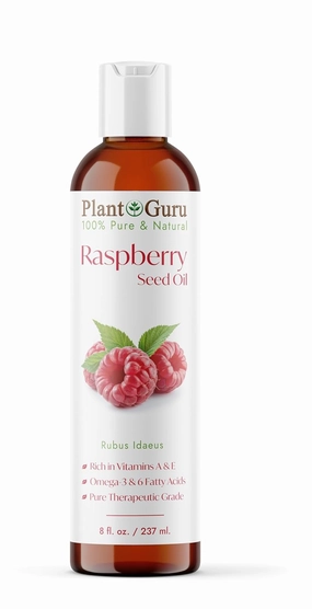 Red Raspberry Seed Oil 8 fl. oz. Cold Pressed Unrefined 100% Pure & Natural Carrier – Ideal for Skin, Face, Body, and Hair Moisturizer. Great for DIY Soap, Creams, Lotions, and Lip Balms.