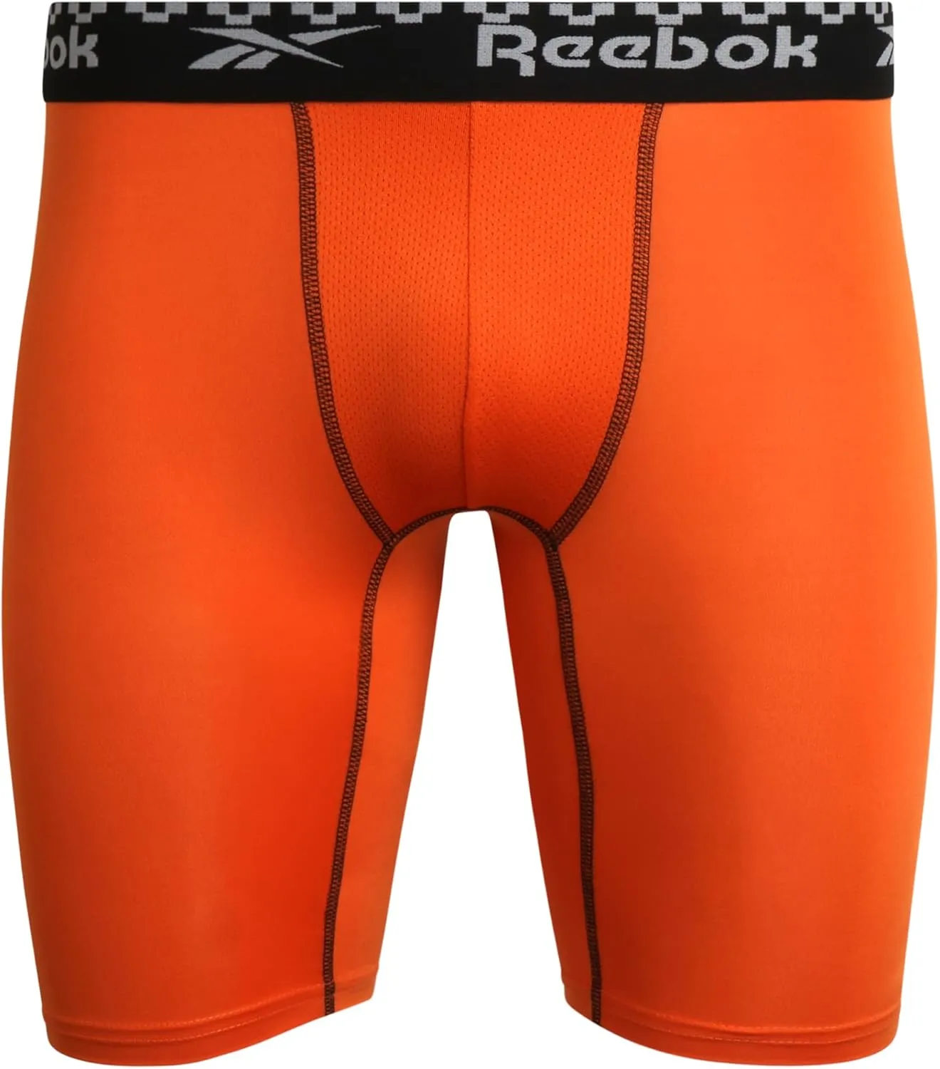 Reebok Men's Boxer Briefs - 6 Pack Sport Soft Performance Long Leg Underwear Boxers for Men with Mesh Fly Pouch (Sizes: S-XL)