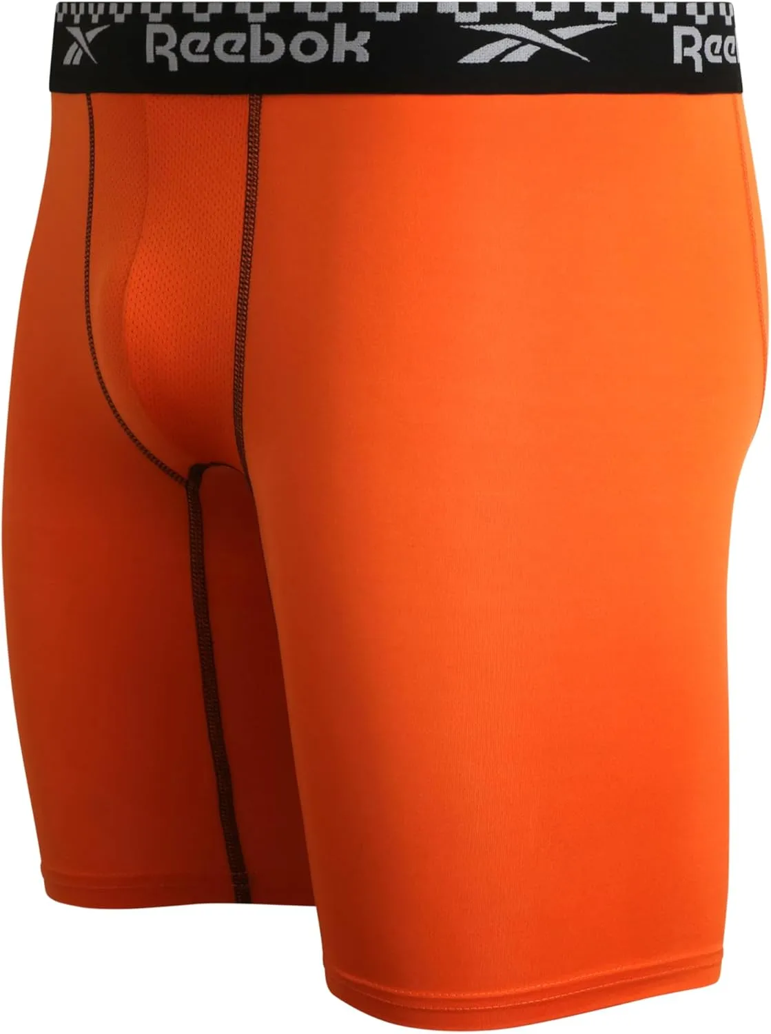 Reebok Men's Boxer Briefs - 6 Pack Sport Soft Performance Long Leg Underwear Boxers for Men with Mesh Fly Pouch (Sizes: S-XL)