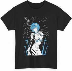 Rei Ayanami T-Shirt Graphic Tee Men Anime Vintage Unisex TEOE Eva-01 Lilith Gift Soft Shirt Special Premium Exclusive M-03