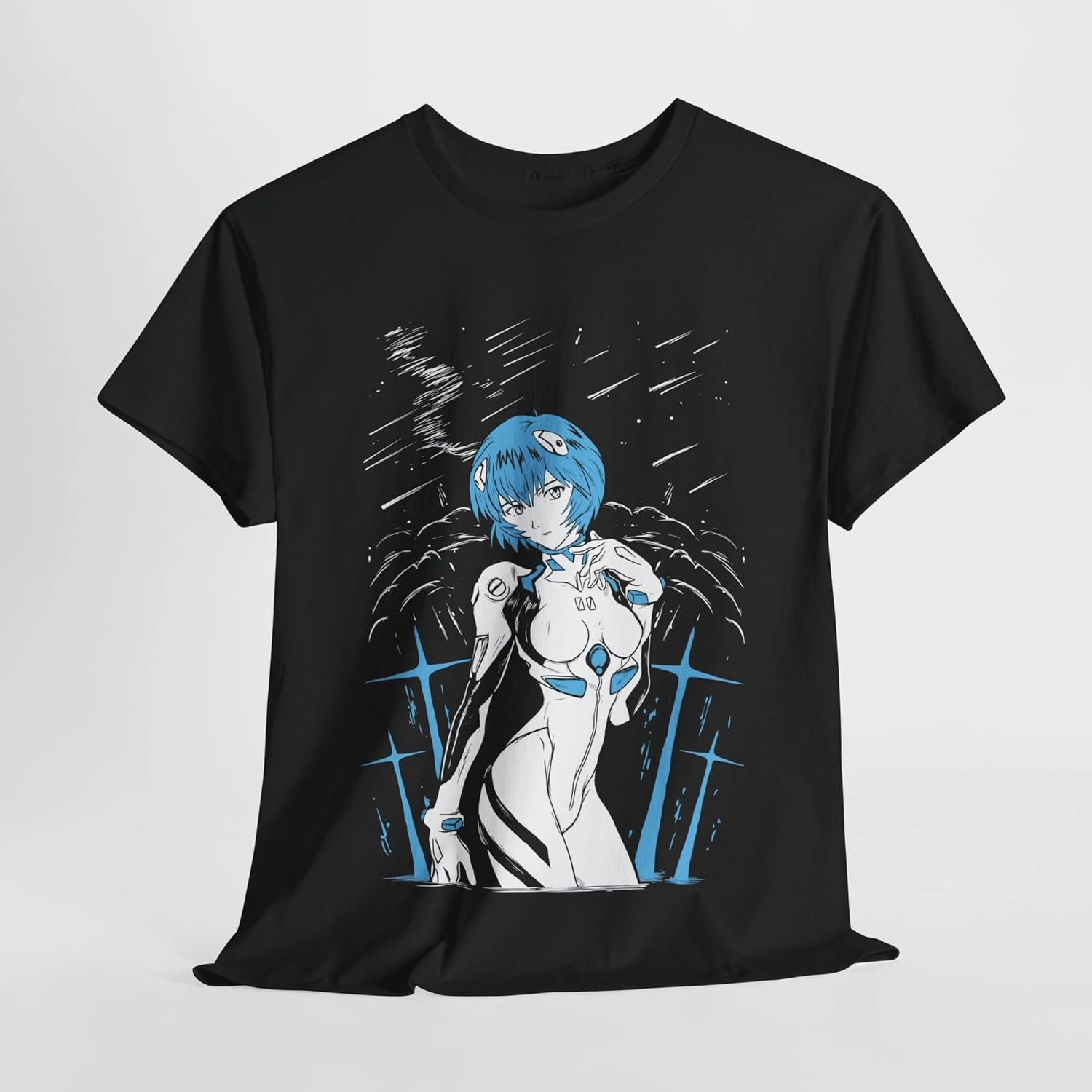 Rei Ayanami T-Shirt Graphic Tee Men Anime Vintage Unisex TEOE Eva-01 Lilith Gift Soft Shirt Special Premium Exclusive M-03