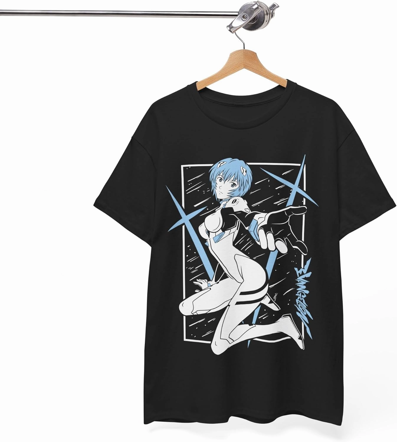 Rei Ayanami T-Shirt Graphic Tee Men Anime Vintage Unisex Waifu Ecchi Sexy Gift Soft Shirt Special Premium Manga
