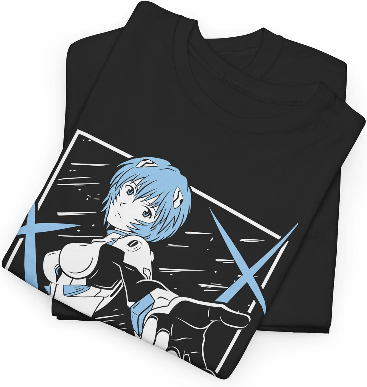 Rei Ayanami T-Shirt Graphic Tee Men Anime Vintage Unisex Waifu Ecchi Sexy Gift Soft Shirt Special Premium Manga