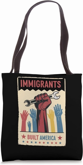 Retro Immigrant Legacy – Hard Work Built This Nation Tote Bag