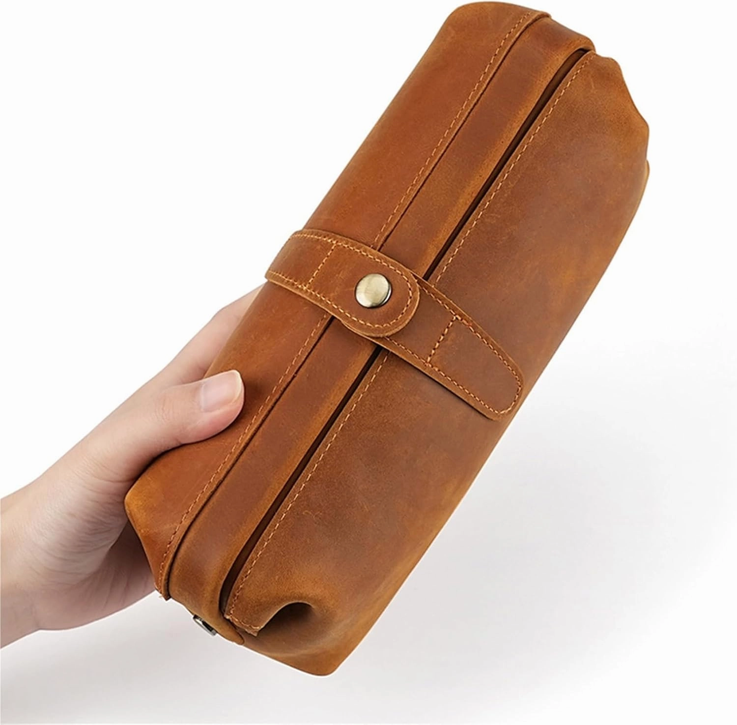 Retro Wallet Large Capacity Cosmetics Lipstick Storage Bag Fashion Clutch(Orange)