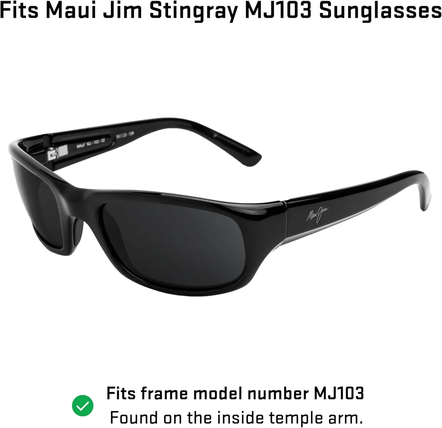 Revant Replacement Lenses for Maui Jim Stingray MJ103 sunglasses, Polarized Options, Anti-Scratch and Impact Resistant