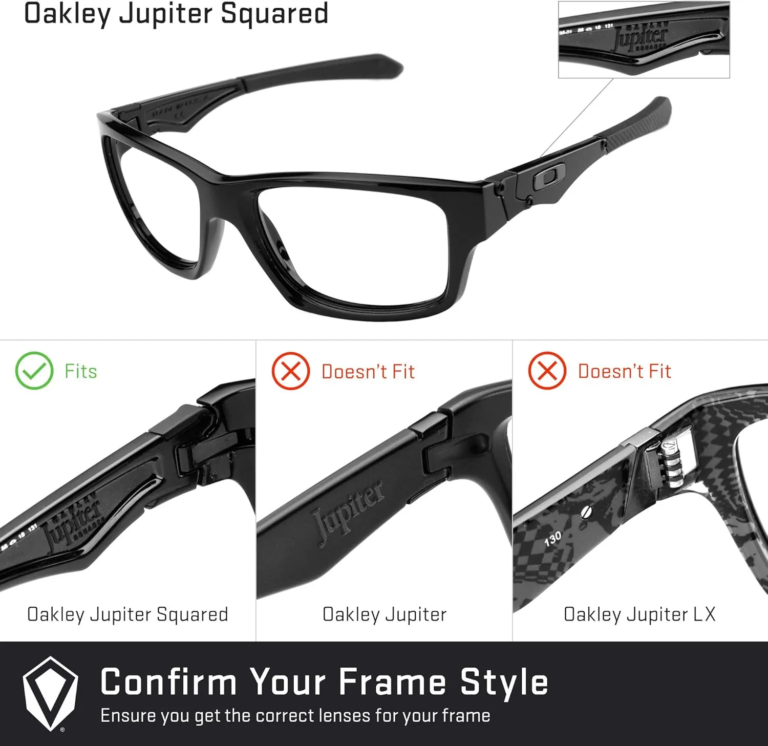 Revant Replacement Lenses for Oakley Jupiter Squared sunglasses, Polarized Options, Anti-Scratch and Impact Resistant