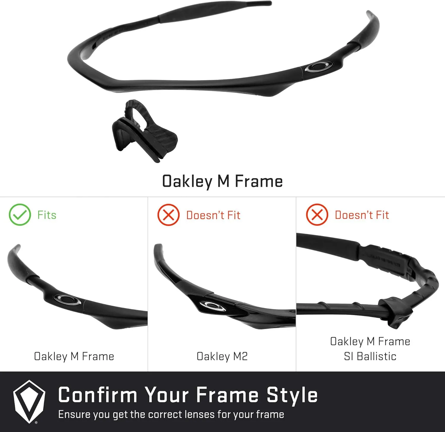 Revant Replacement Lenses for Oakley M Frame Sweep sunglasses, Polarized Options, Anti-Scratch and Impact Resistant