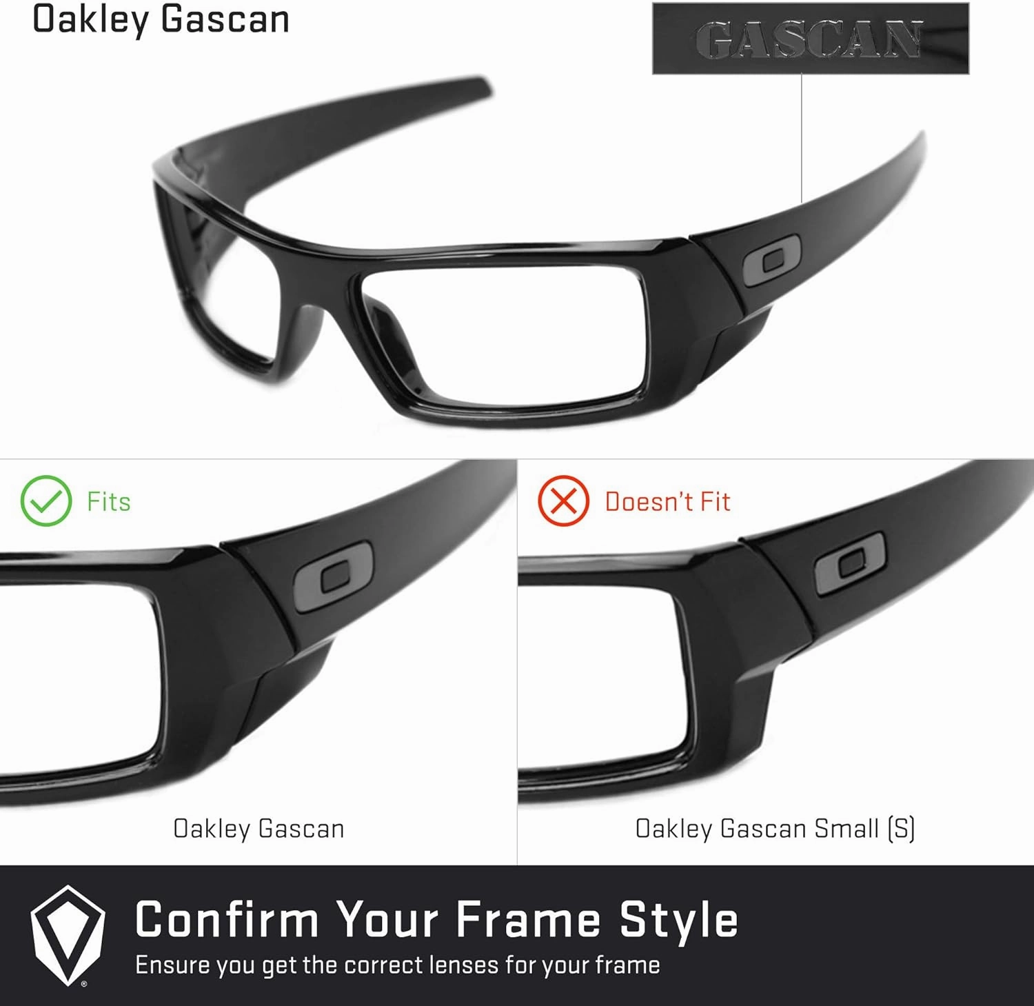 Revant Replacement Lenses for Oakley Gascan sunglasses, Polarized Options, UV Protection, Anti-Scratch and Impact Resistant