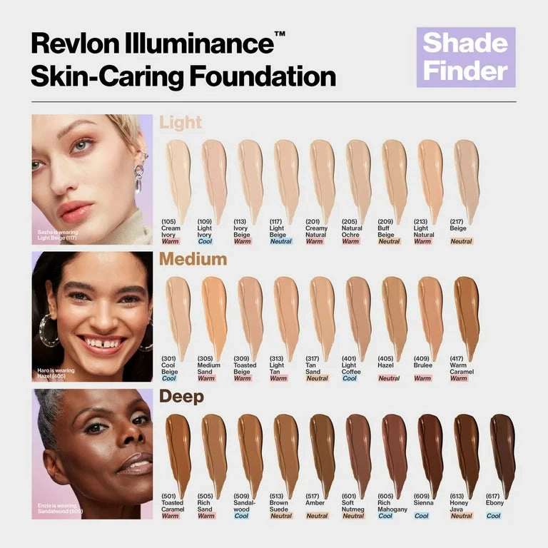 Revlon Illuminance Skin-Caring Foundation 105 Cream Ivory