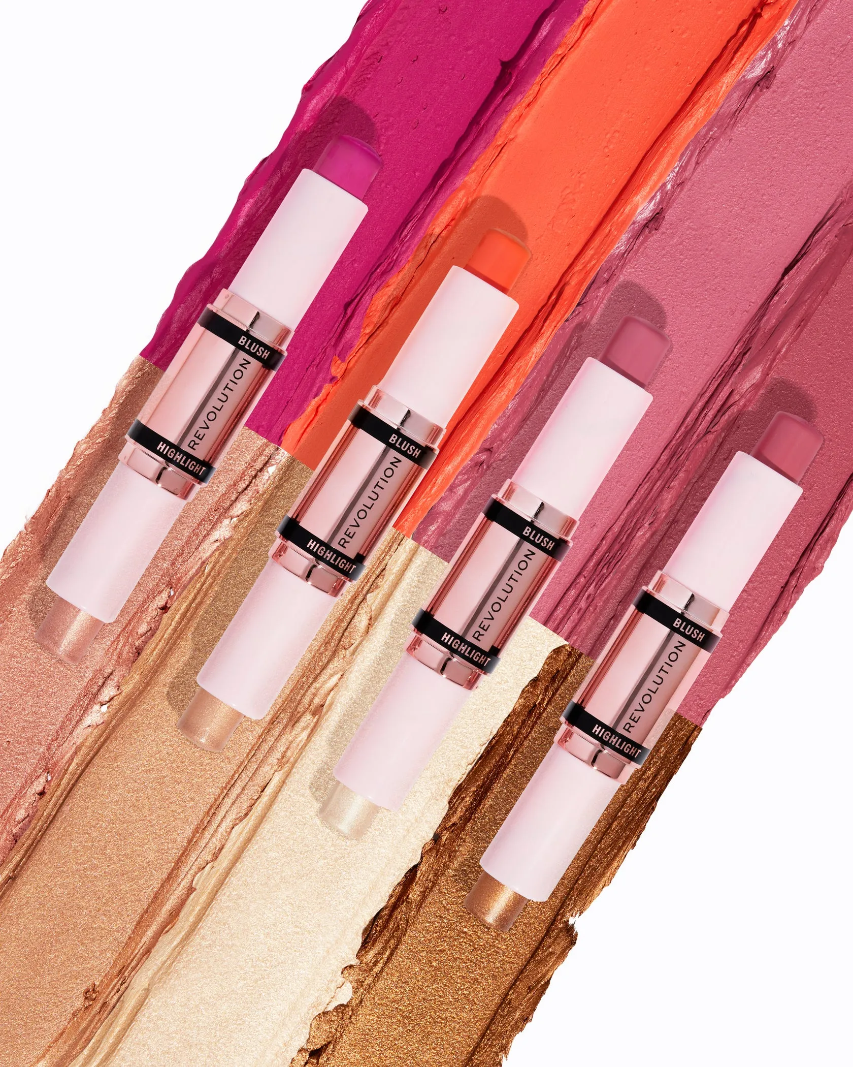 Revolution Blush & Highlight Stick Coral Dew