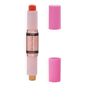 Revolution Blush & Highlight Stick Coral Dew