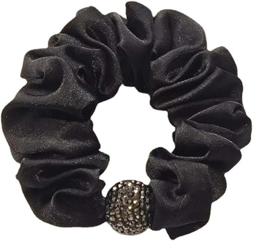 Rhinestone Foundation Tied Hair Rope Female Tied Ponytail Leather Band Ball Hair