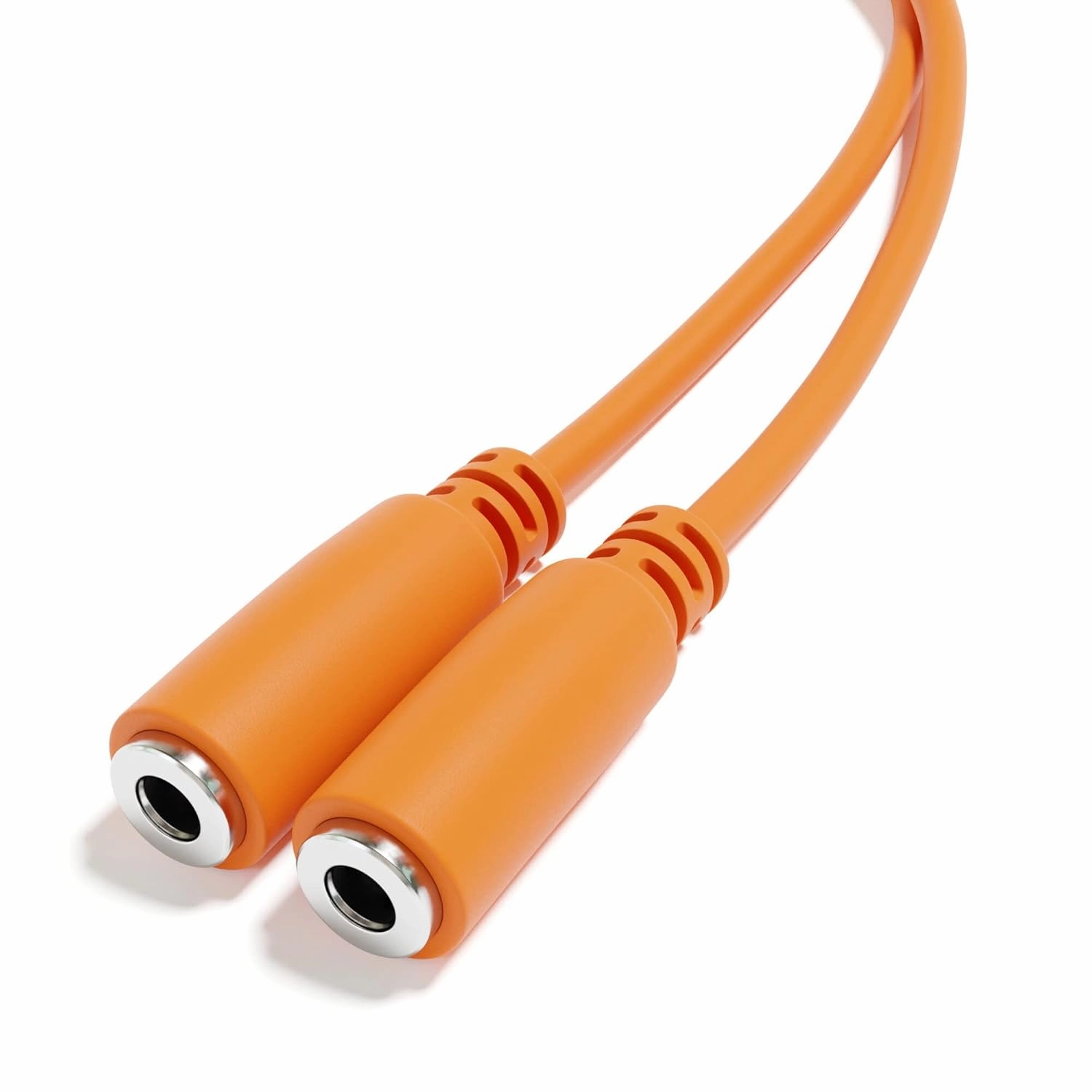 Right Angle Mono Splitter Y Patch Cables - TS 3.5mm 1/8" Eurorack Synth Synthesizer [10-Pack]
