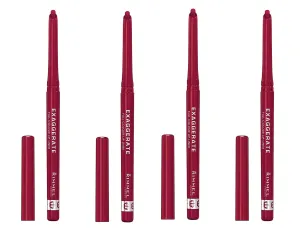 Rimmel Exaggerate Lip Liner, Red Diva [024] 1 ea (Pack of 4)
