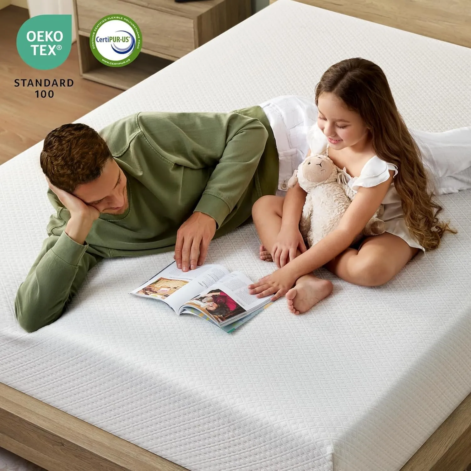 Rolanstar Queen Size Mattress, 10 Inch Gel Memory Foam Mattress in a Box, Fiberglass Free, Breathable for Cooler Sleep Supportive & Pressure Relief, CertiPUR-US Certified, White