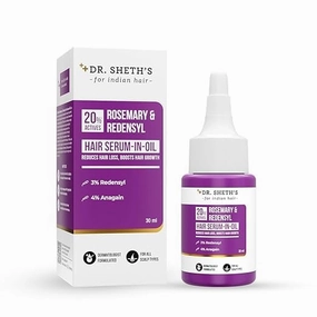 Rosemary & Redensyl Hair Serum-In-Oil|Boosts Hair Growth & Reduce Hair Fall| With 20% Hair Growth Actives 3% Redensyl,4% Anagain,Rosemary Oil,Caffeine & Peptides,50G|For Men & Women|30 Ml
