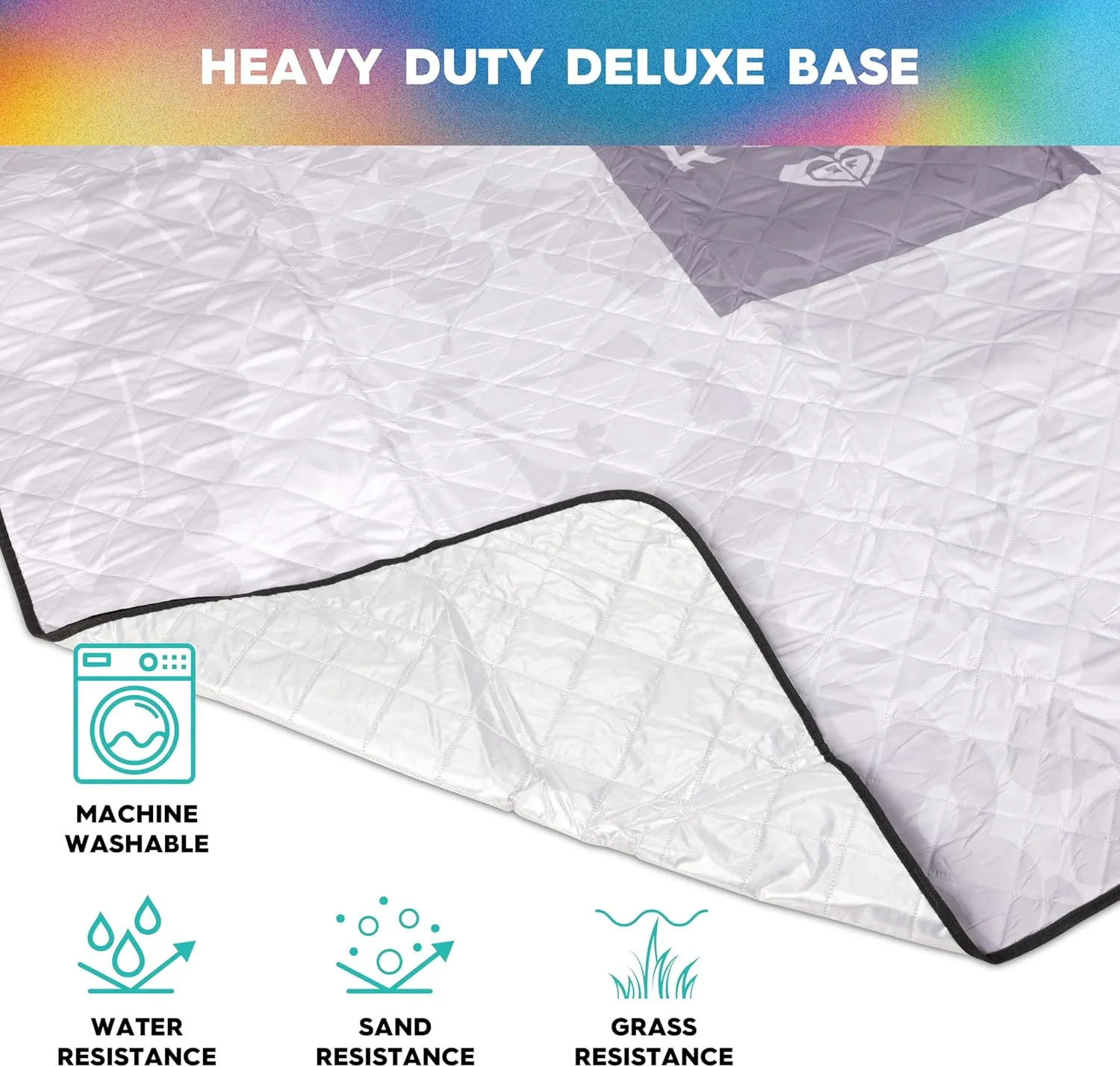 Roxy Sand-Free Beach Mat – Large Waterproof Outdoor Picnic Blanket, Lightweight Foldable Mat for Beach, Camping, Park, or Travel – Fits 4-6 People, Quick-Dry, Durable