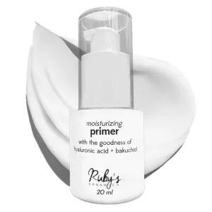 Ru by's Organics Primer for Face Makeup- Infused with Hyaluronic Acid and Bakuchiol, Moisturizing, Hydrating, Non-Greasy, Lightweight, Minimise Pores and Fine Lines, All Skin Type, Vegan - 20ml