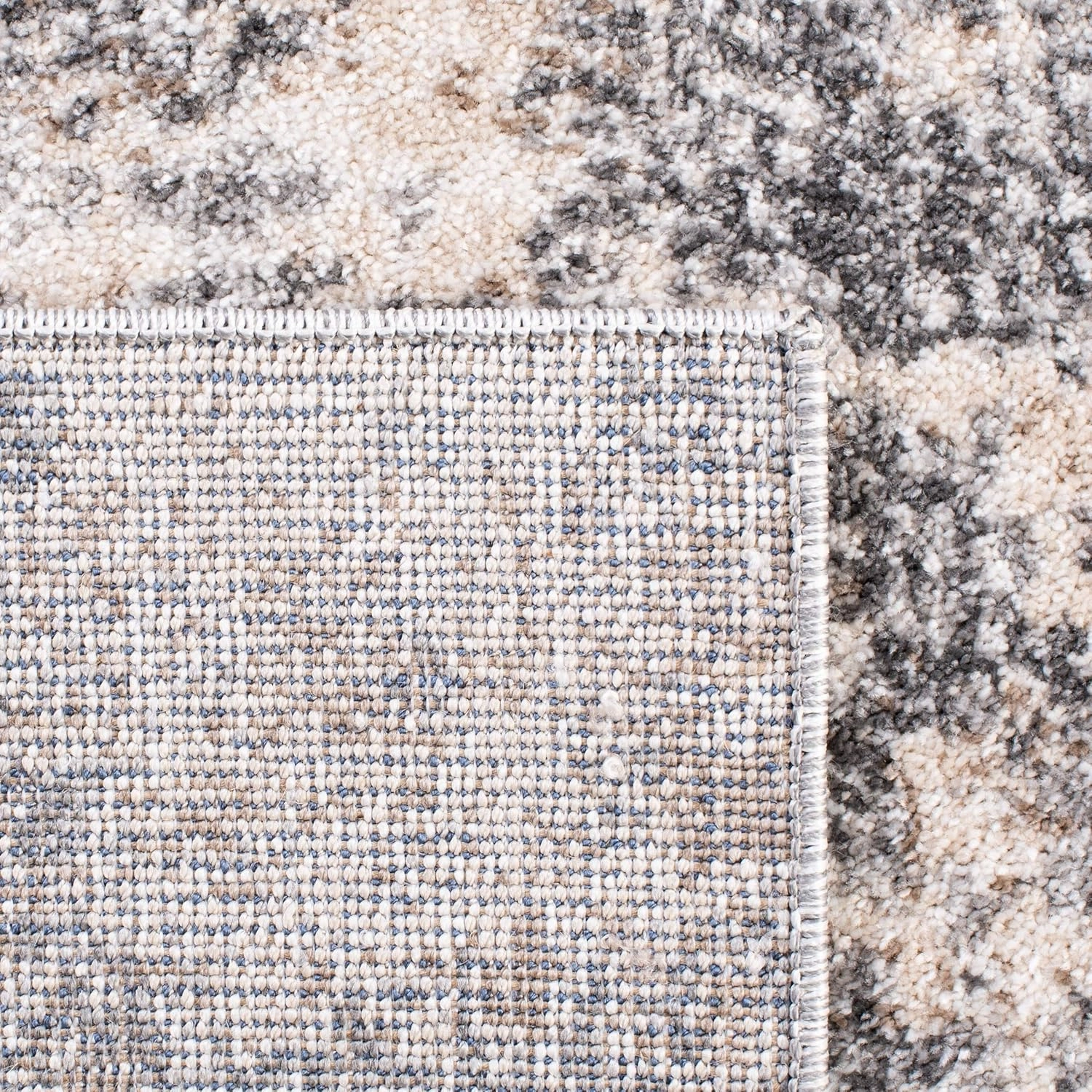 SAFAVIEH Aston Collection Area Rug - 6' x 9', Light Grey & Grey, Modern Abstract Design, Non-Shedding & Easy Care, Ideal for High Traffic Areas in Living Room, Bedroom (ASN710F)