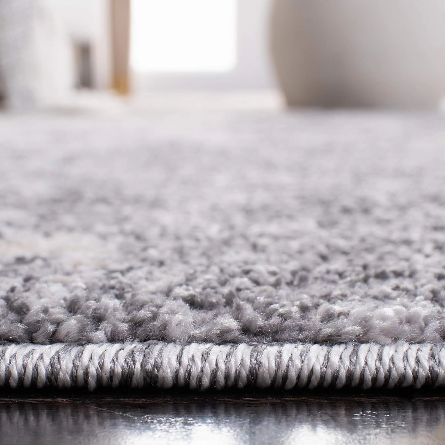 SAFAVIEH Aston Collection Area Rug - 6' x 9', Light Grey & Grey, Modern Abstract Design, Non-Shedding & Easy Care, Ideal for High Traffic Areas in Living Room, Bedroom (ASN710F)