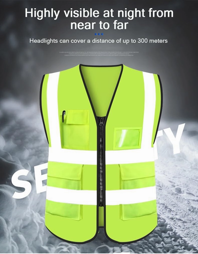 Safety Reflective Vest for Men with Pockets,High Visibility Mesh Safety Waistcoat for Worker Police Traffic,Outdoor Running Night Walking Safety Gear for Unisex Adult-2pcs